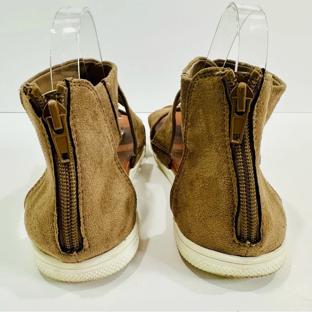 🎀 ALTARD STATE WOMEMS SIZE 9M REAR ZIP MICROFIBER BRUSHED SUEDE STYLE SANDALS - Picture 7 of 14